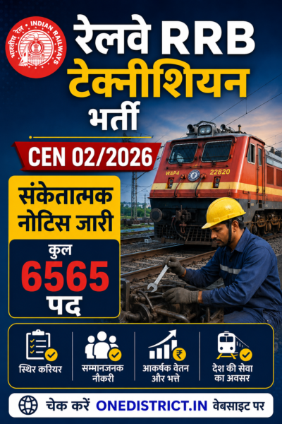 Railway RRB Technician Recruitment CEN 02/2026 Indicative Notice Out For 6565 Posts.